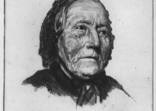 Otto Quante - Portrait - Bildnis einer alten Frau mit Haube