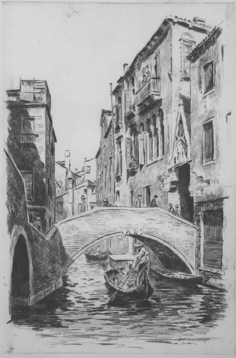 Otto Quante - Fremde Welten - Kanalbrücke in Venedig