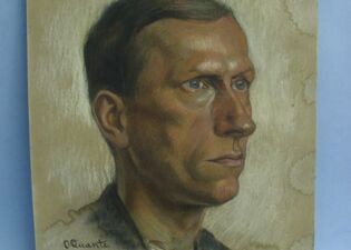 Otto Quante - Portrait - Unbekannter Mann im Dreiviertelporträt