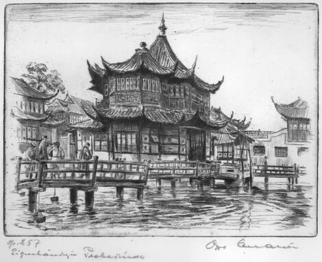 Otto Quante - Fremde Welten - Altes Teehaus in Shanghai